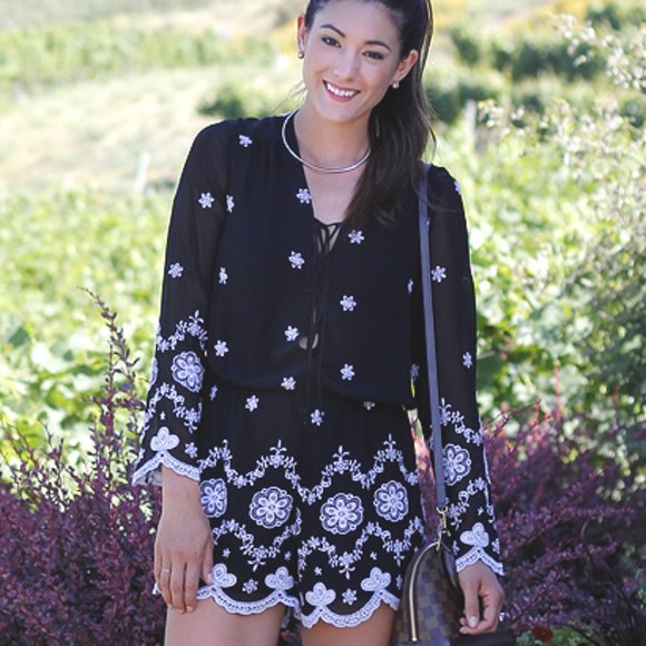 WAYF Embroidered Romper - Picture 14 of 16